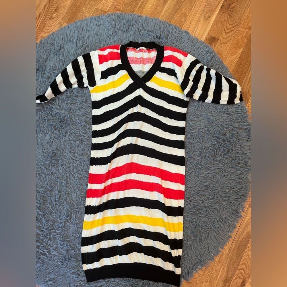 Kenzo Striped Cotton Silk Dress Size S